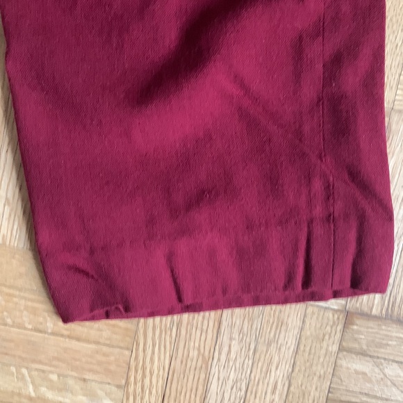 Wine Red Straight Leg Pants - Picture 6 of 13